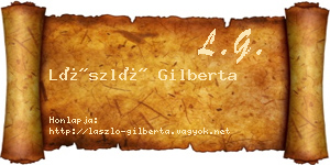 László Gilberta névjegykártya